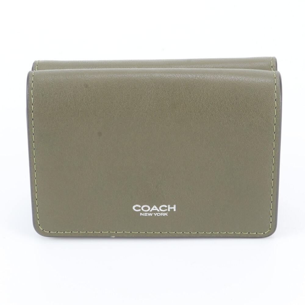 Coach Mini Trifold Coin Wallet, Leather, Tri-fold Compact, Women's